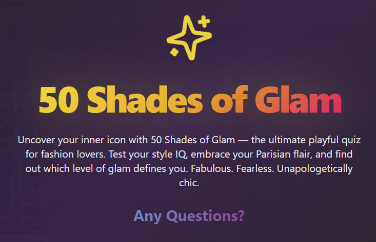 50 Shades of Glam project showcase